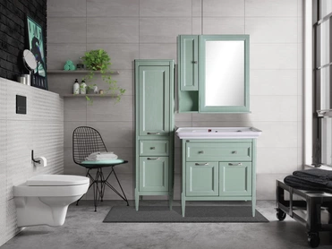 Пенал белый с дверцей Монте 40 (петли справа)