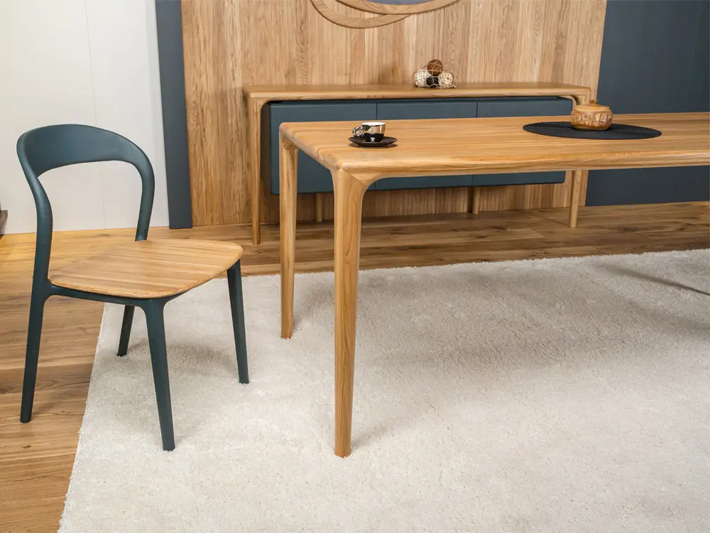 Стул из дуба Милина мягкий кожа