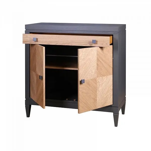 (5.4.2) Комод с ящиком из массива дуба Фокстрот 221A ромб (бетон-дуб натуральный)