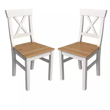 Стул из дерева Форест 2 шт. цвет - белый/антик