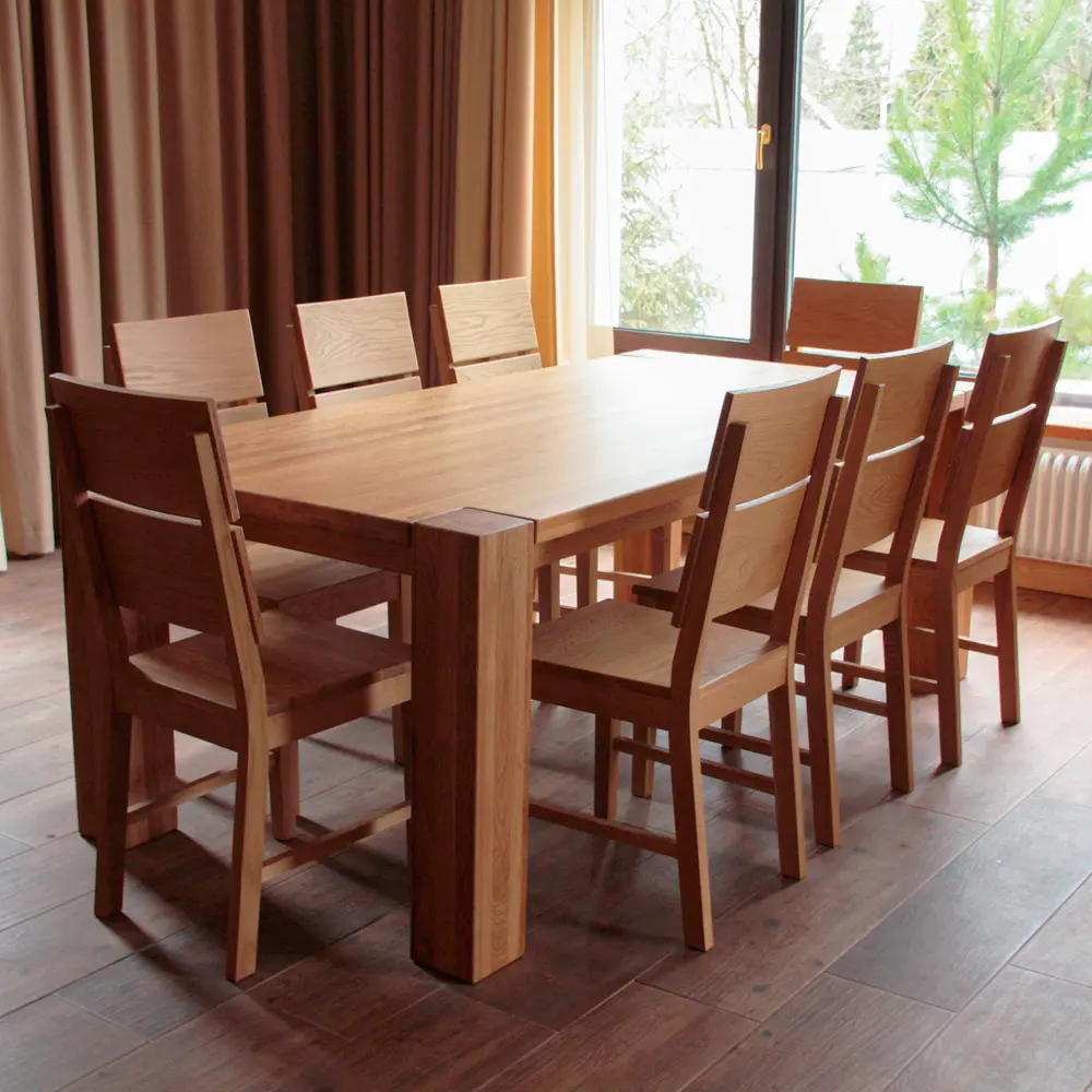 Стол обеденный из массива дуба Аляска 1400 (нога 120) "SR"