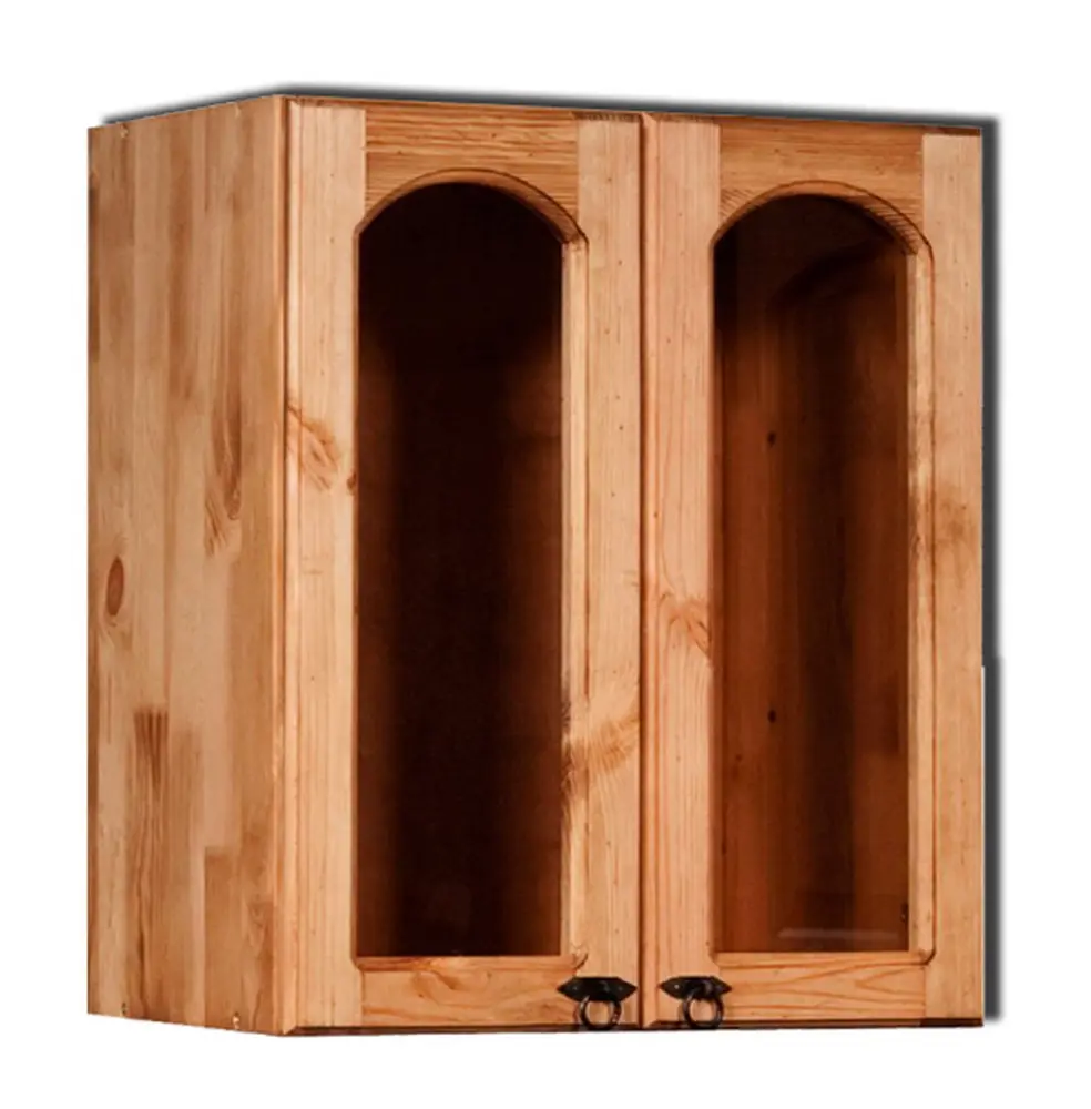 Шкаф настенный Викинг GL №09 стекло с 2-я стекл. полками (600 мм)