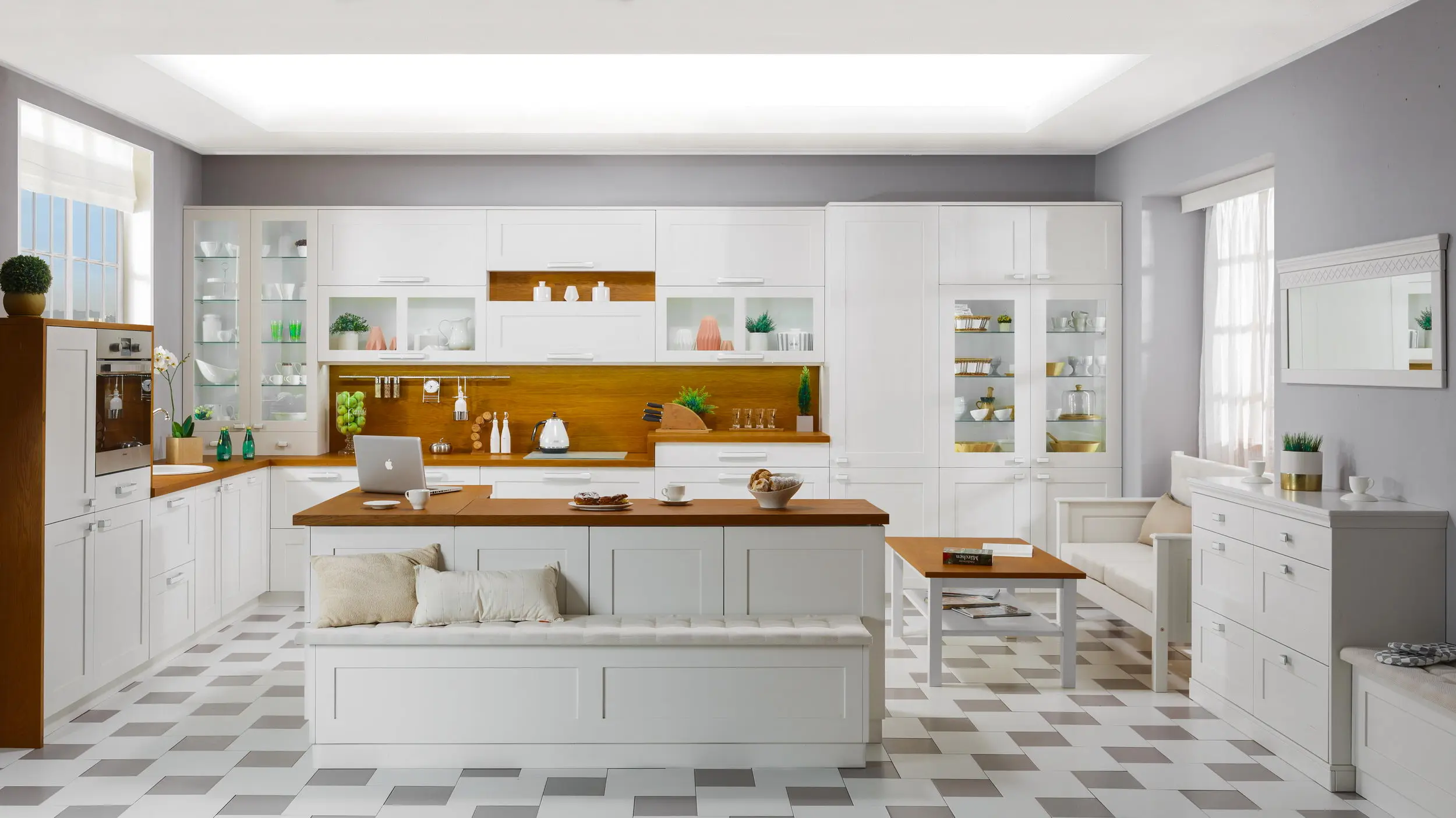 Кухня из дерева Орхидея (цена за п/м)