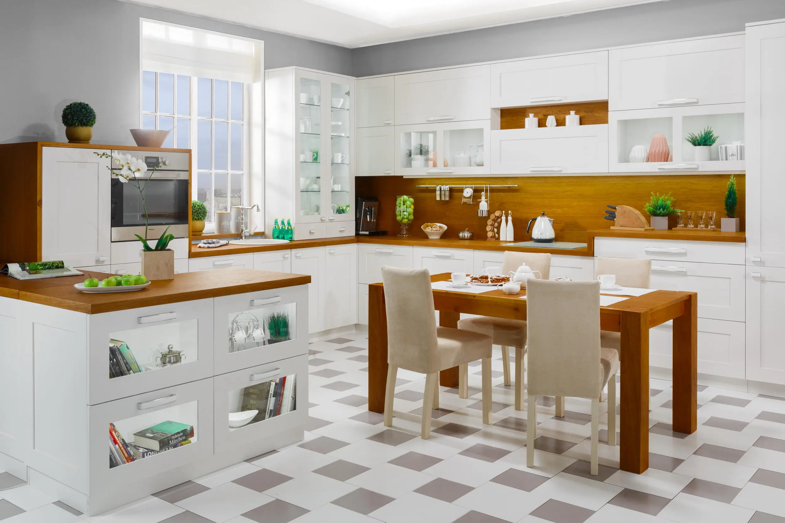 Кухня из дерева Орхидея (цена за п/м)