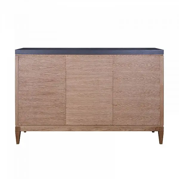 Комод с 6 ящиками из дуба Фокстрот 326B рельеф (дуб натуральный/бетон)