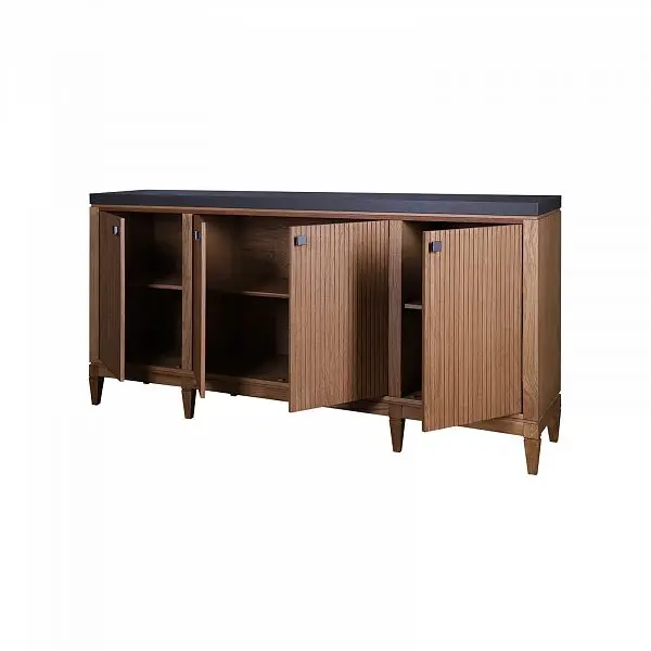 (5.2.5) Комод массив дуба Фокстрот 440B рельеф (дуб натуральный/бетон)