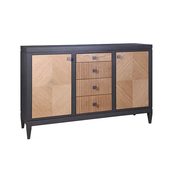 Комод с 4 ящиками дуб Фокстрот 324A ромб (бетон-дуб натуральный)