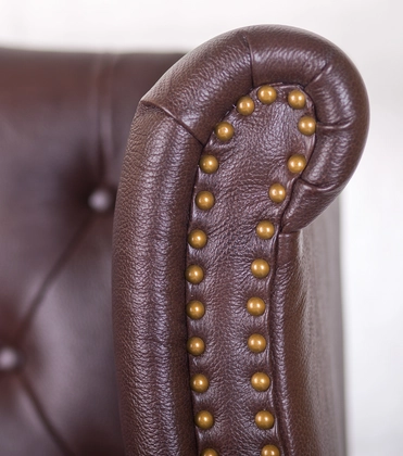 Каминное кожаное кресло Royal Brown