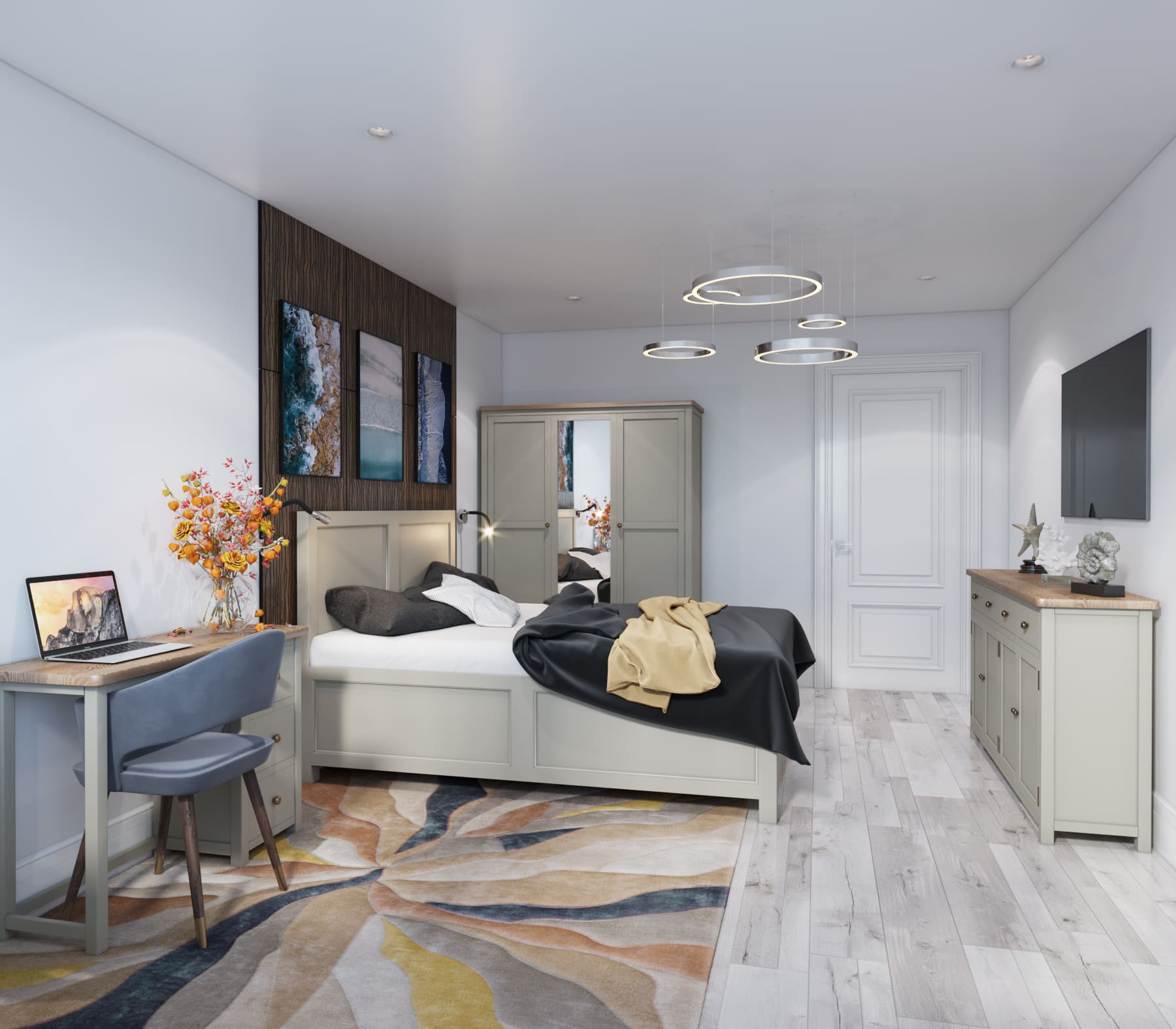 Малый рабочий стол "Jules Verne" серый