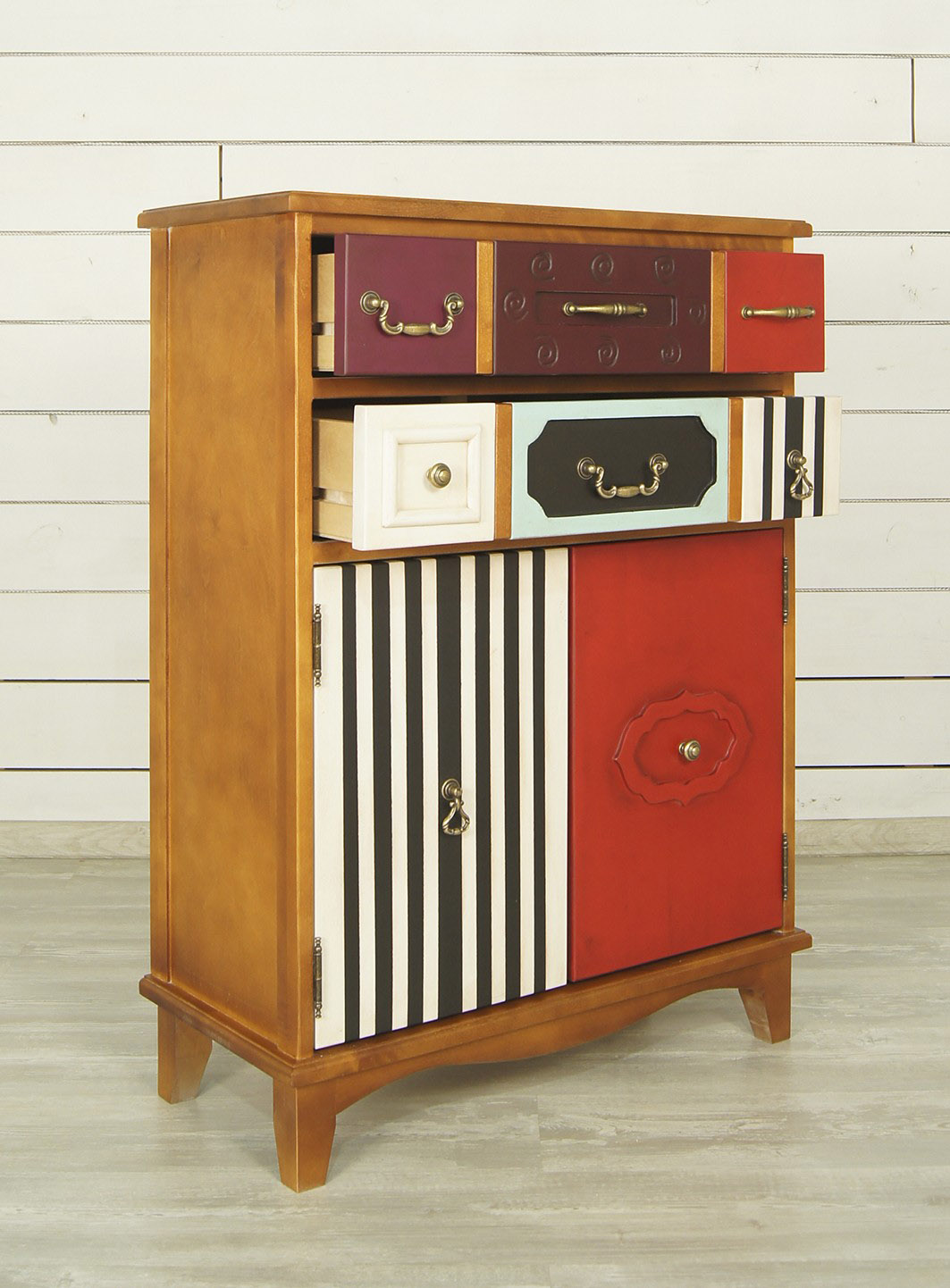 Вертикальный комод с ящиками дерево Gouache Birch (2 ящика)
