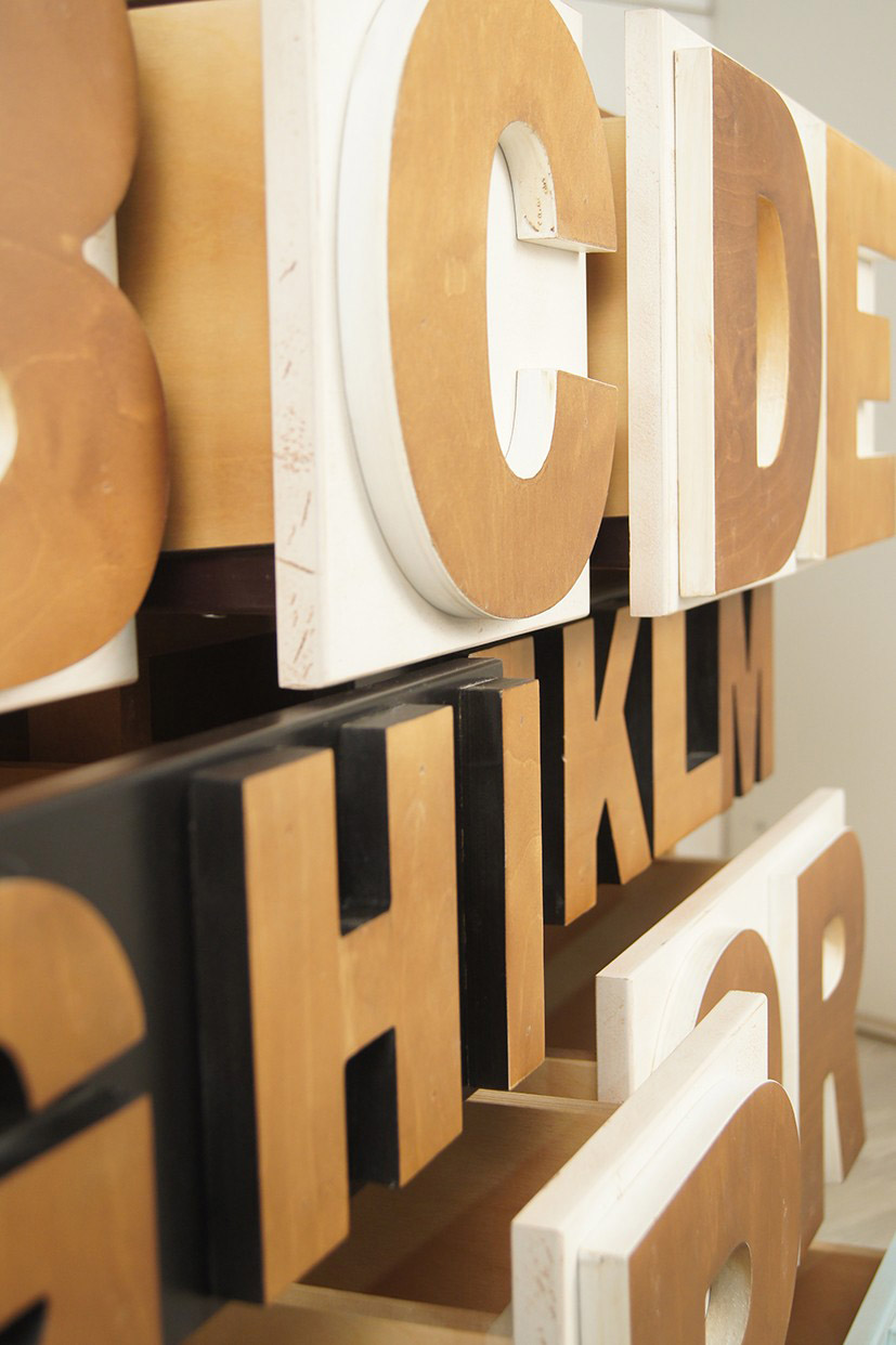 Комод массив "Alphabeto Birch" на 10 ящиков арт AL-01/1ETG/4