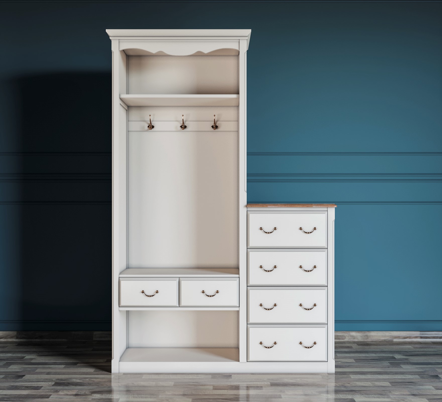 Шкаф-прихожая Leontina с комодом