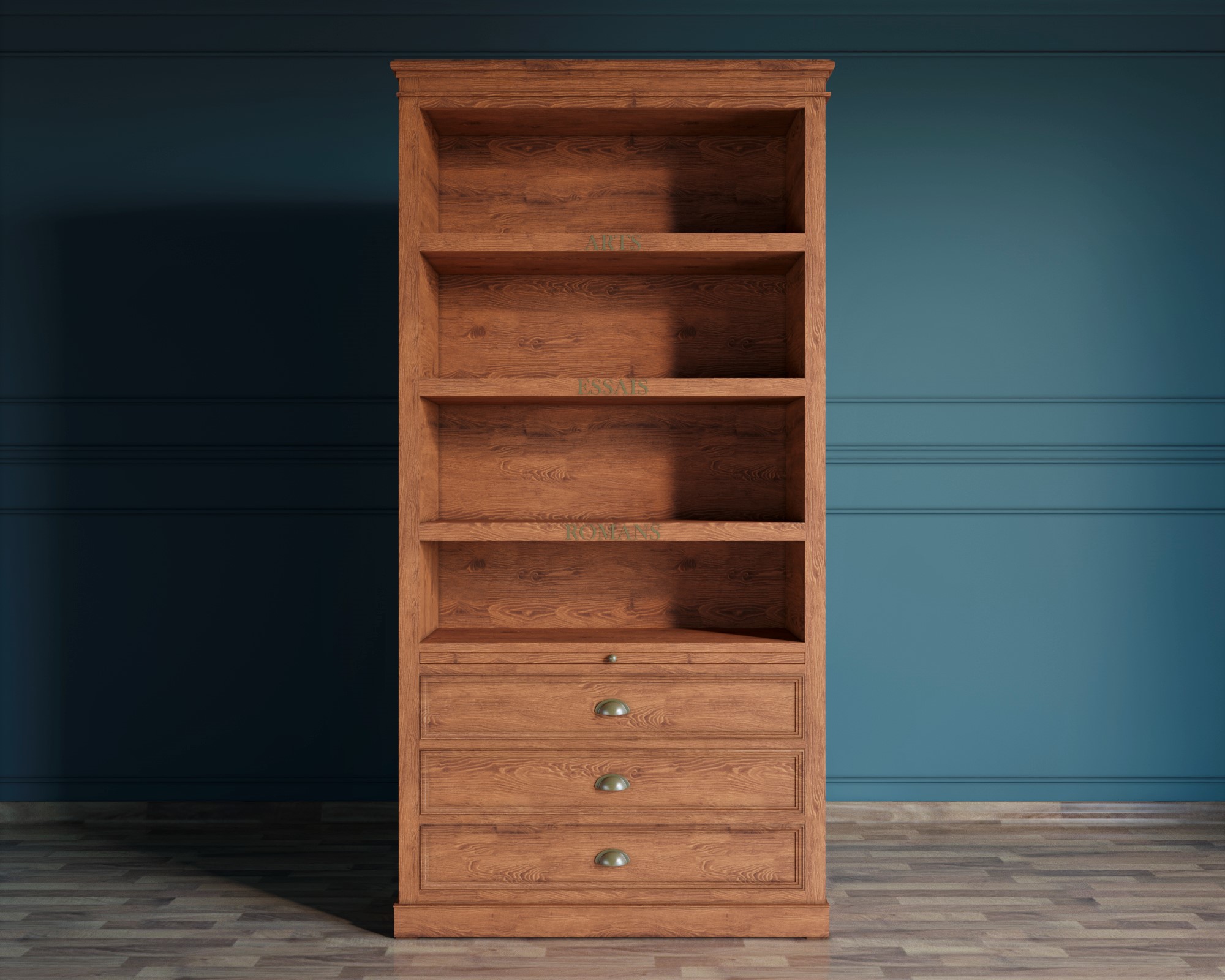 Стеллаж из дерева "Palermo natural" с ящиками