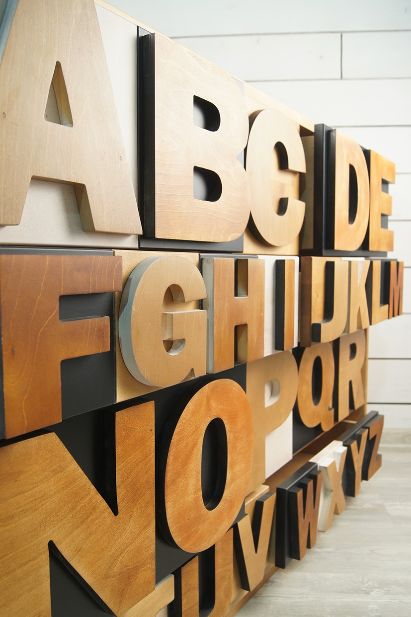 Комод из дерева «Alphabeto Birch» 10 ящиков арт AL-01/2ETG/4