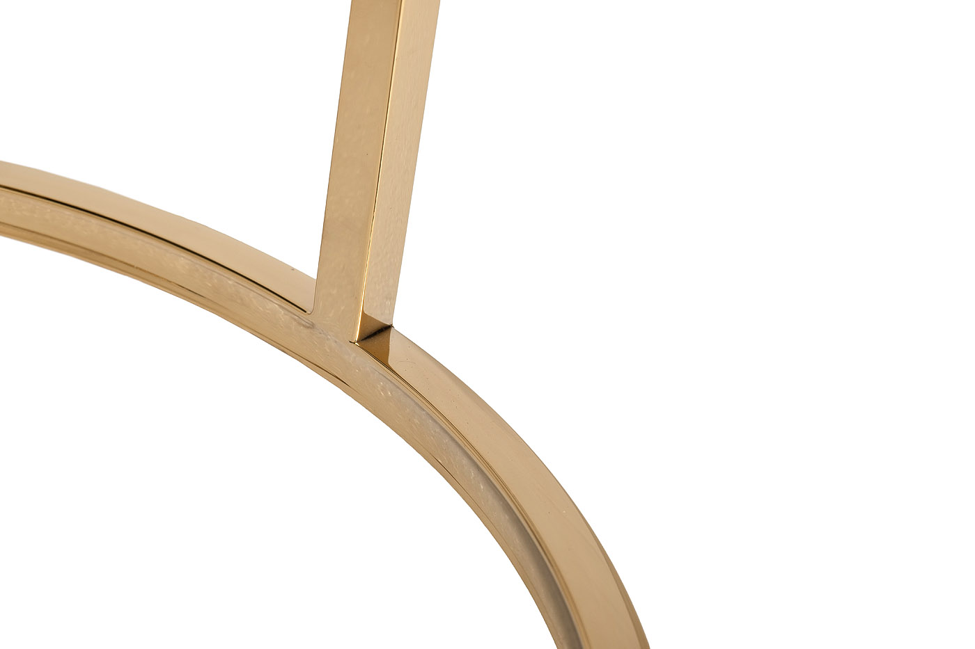 47ED-07901 Стол журнальный мраморное стекло/золото d41*60см