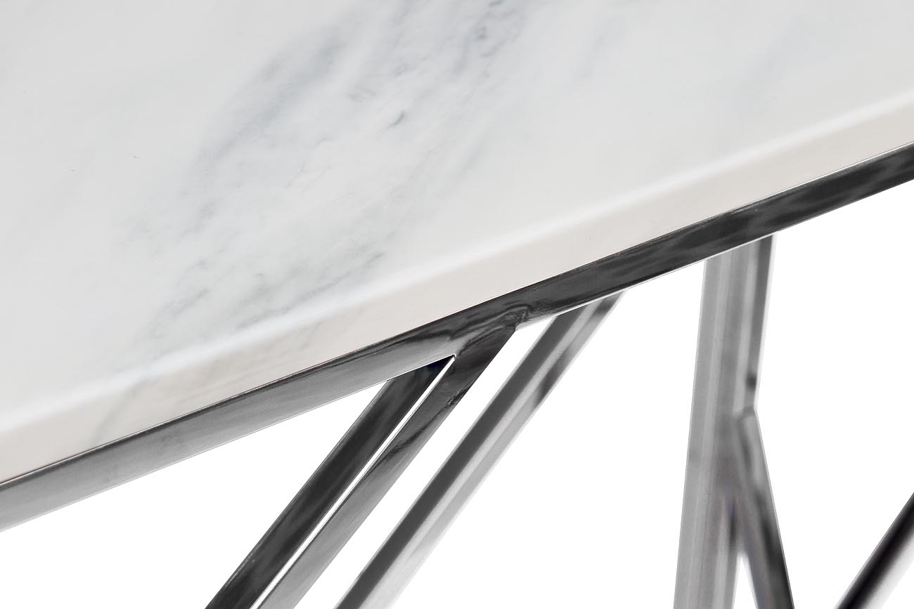 GY-CST2051214BLSM Консоль искусственный мрамор/ темный хром