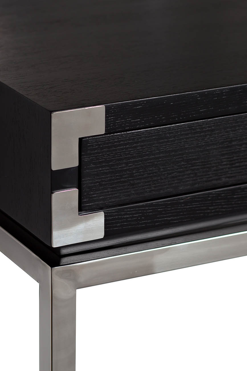 46AS-D4084-BL Стол письменный черный/хром