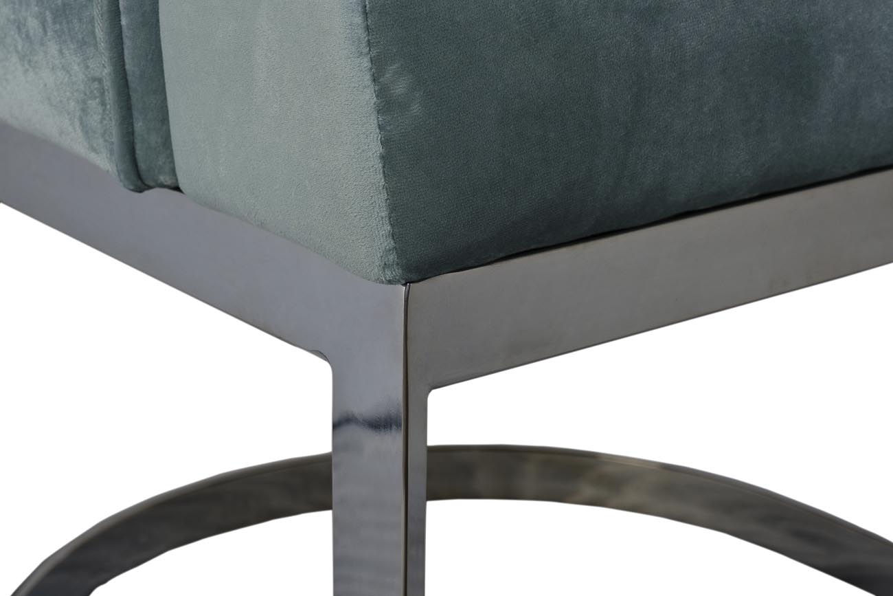 76AR-6210-MT Стул велюр мятный/темный хром
