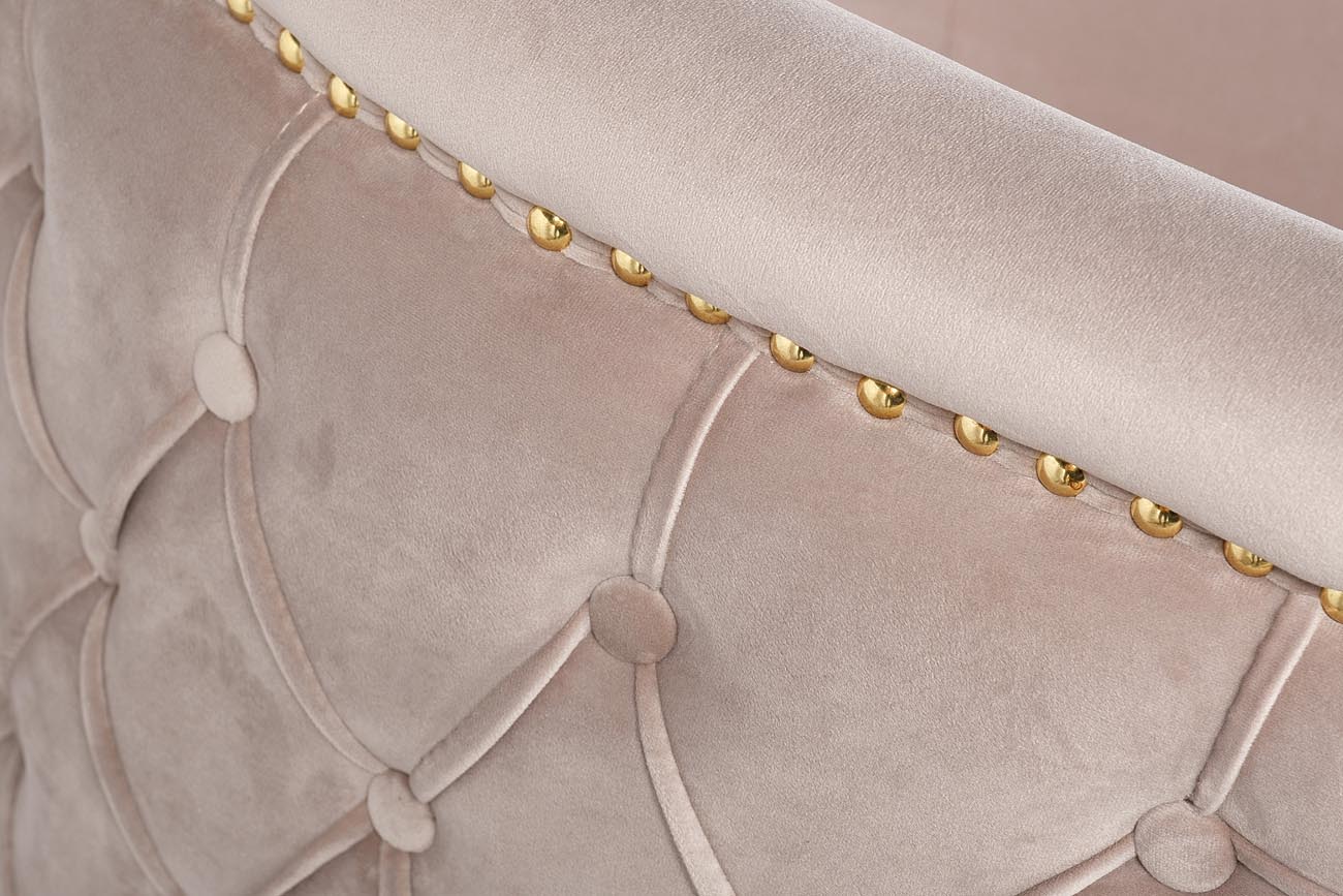 48MY-2533 PEG GLD Кресло, велюр жемчужно-серый, металлические ножки