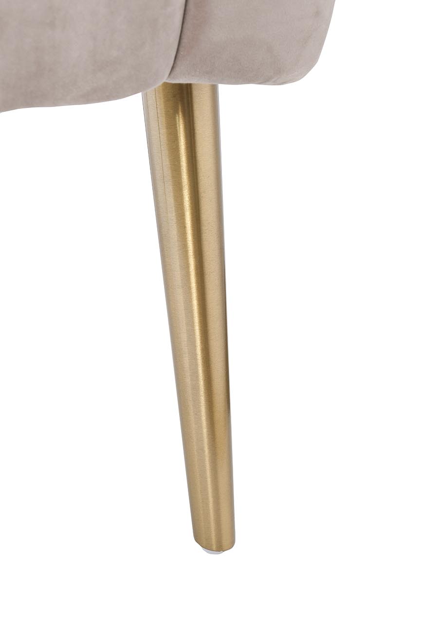 48MY-2533 PEG GLD Кресло, велюр жемчужно-серый, металлические ножки