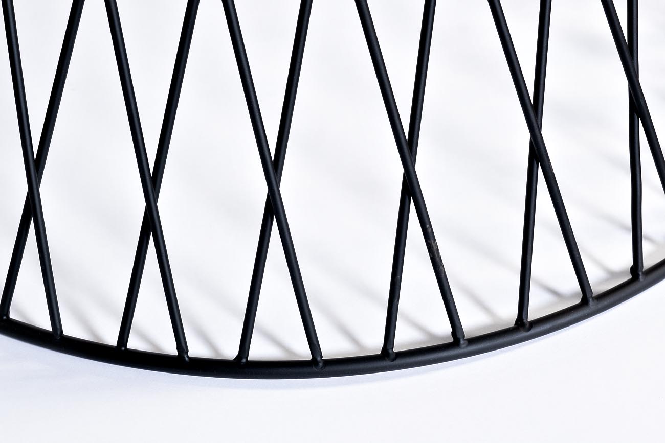 46AS-DT5019-BL Стол обеденный темн.стекло/черн.металл