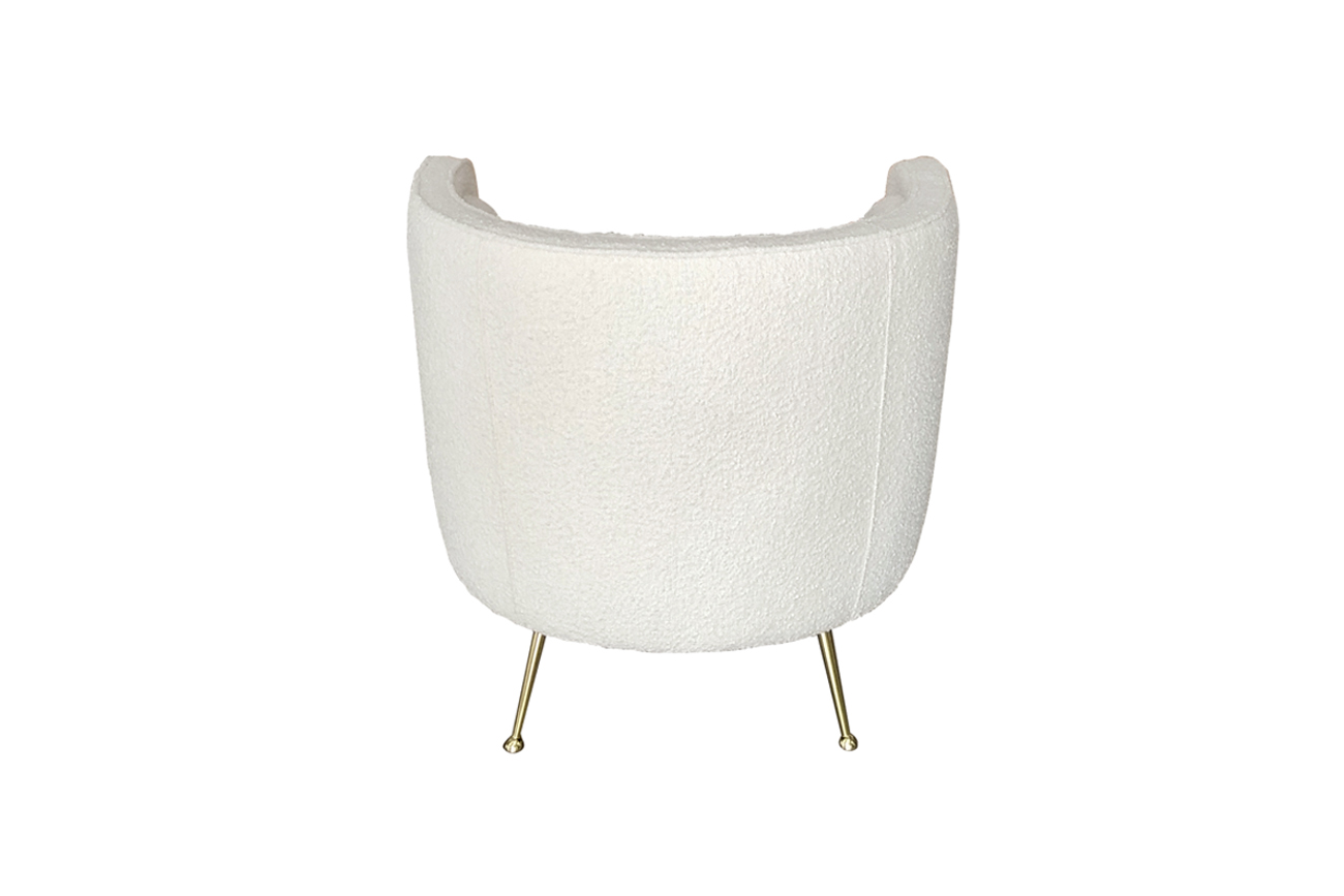 ZW-852 WH Кресло, ткань букле белое