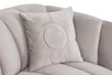 Диван Fabio трехместный, велюр бежевый Фант17, 2 подушки