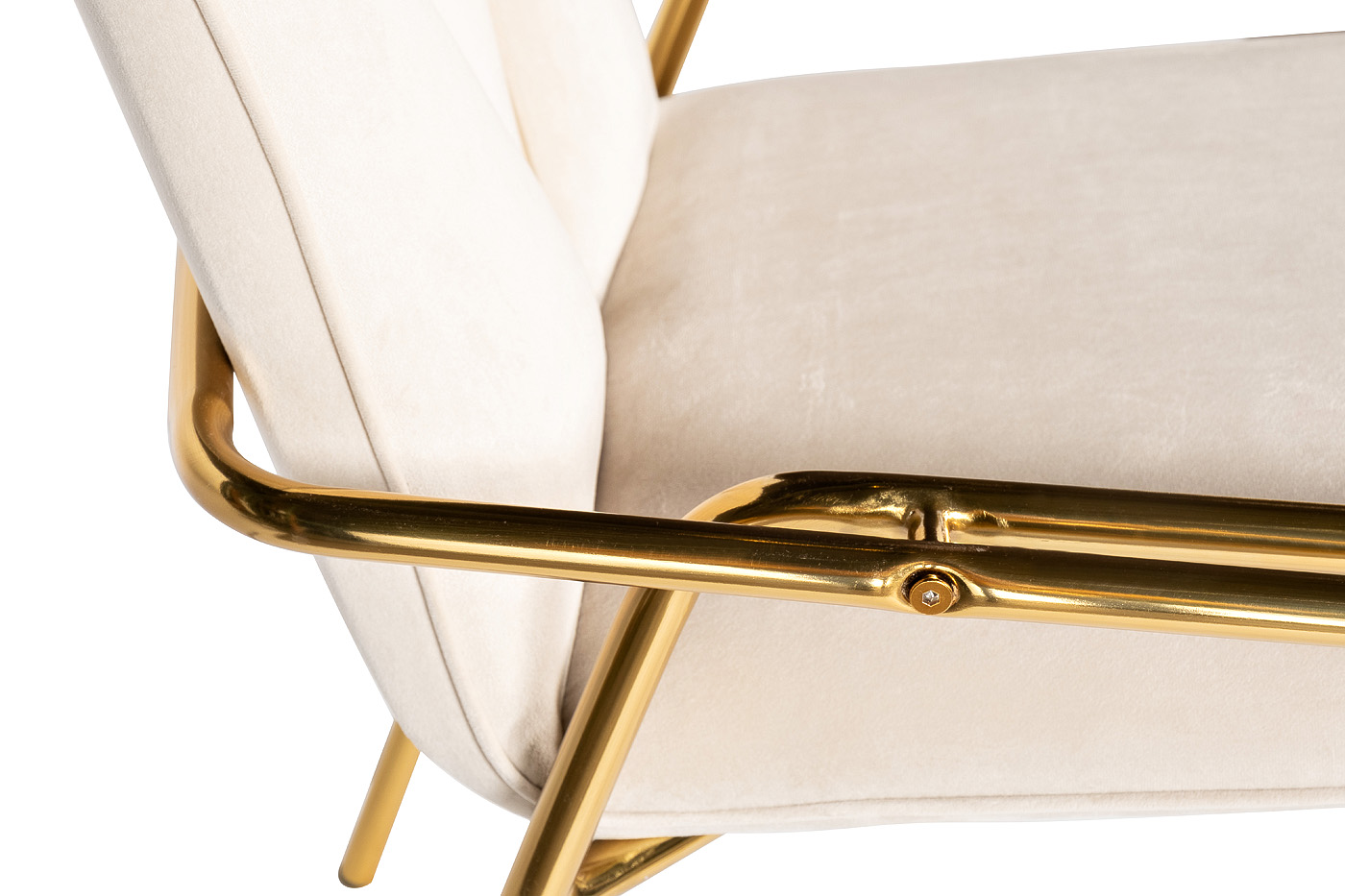 30C-DR-20013C CR Стул велюр кремовый с V-декором