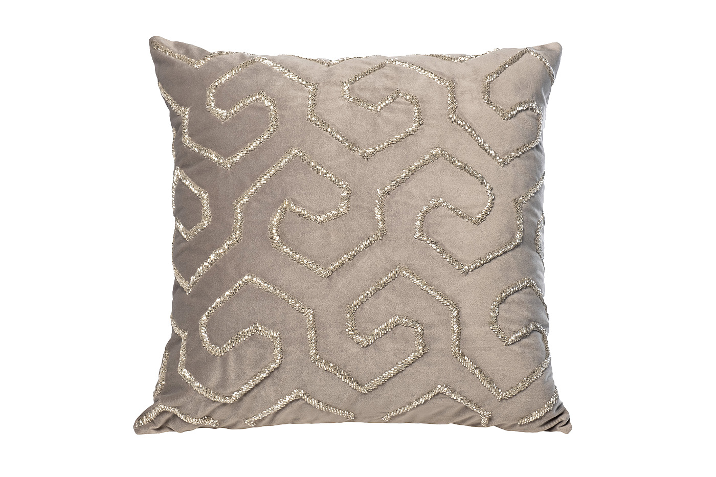 70SW-20322 Подушка с бисером "Этника" серебро