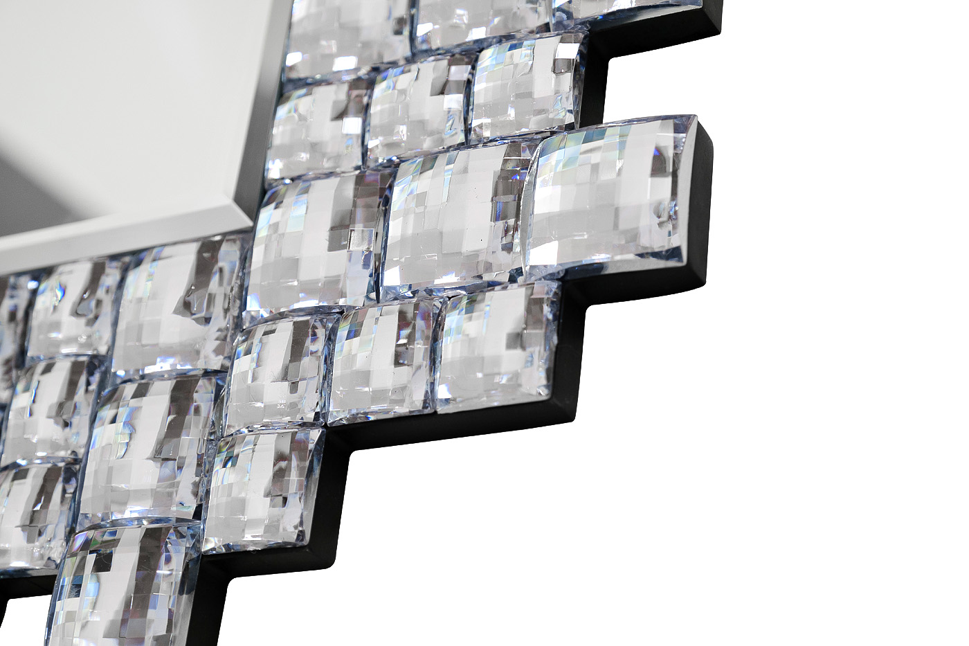 50SX-9192 Зеркало прямоугольное, рама с зеркальными вставками