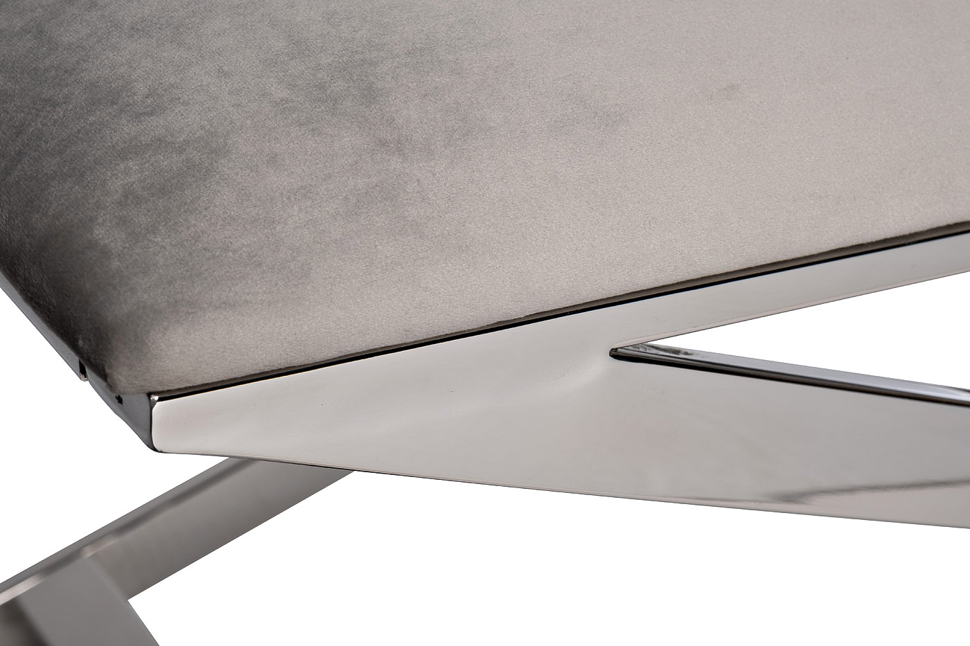 47ED-019BAN-SVSER Банкетка светло-серый велюр/ хром