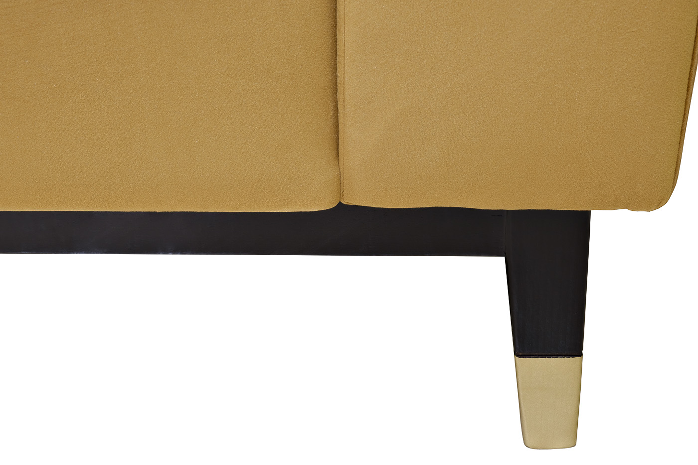 Диван Siena трехместный без механизма, велюр золотой Pad14