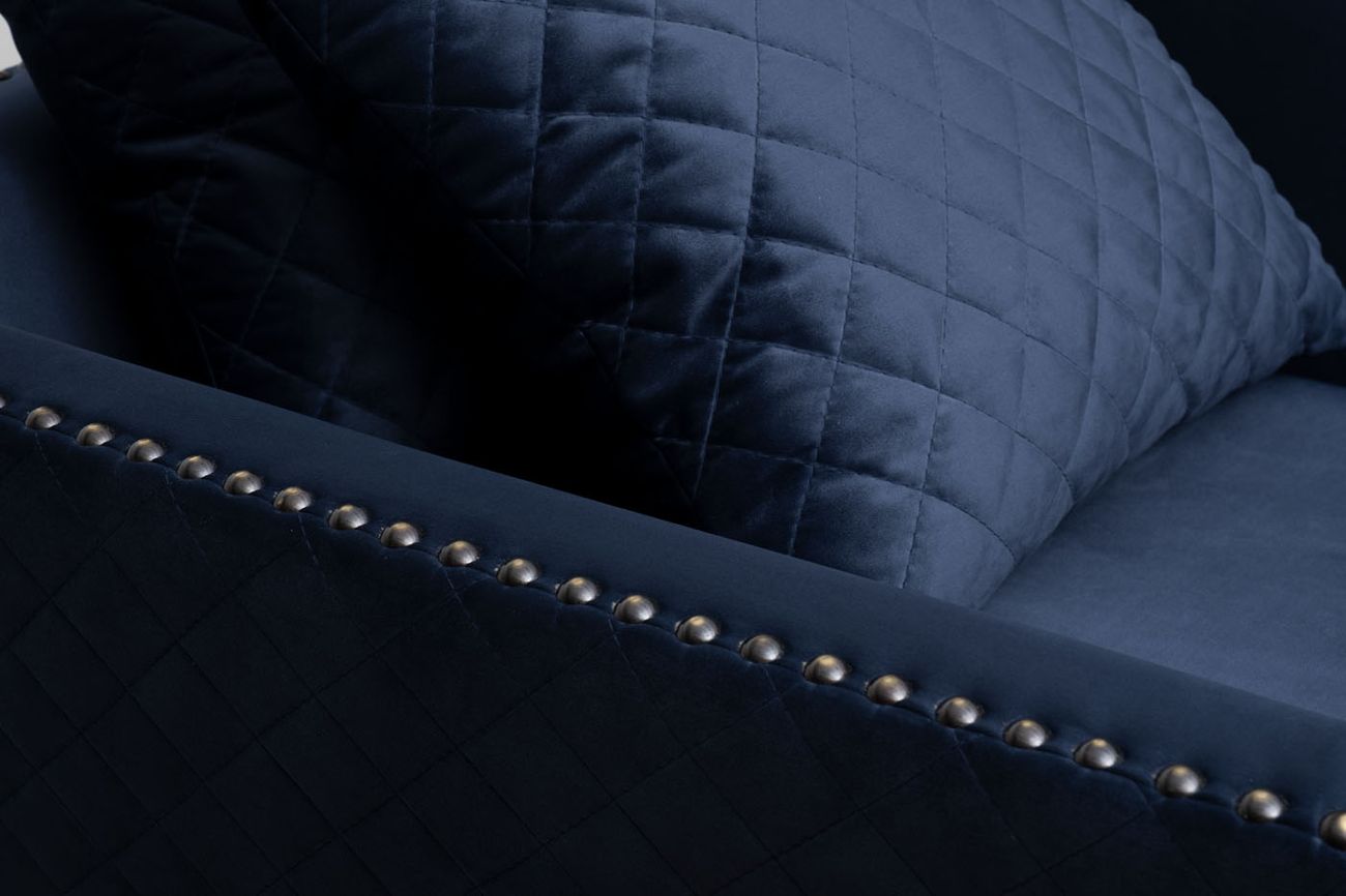 Кресло Sorrento, велюр тёмно-синий Colt034