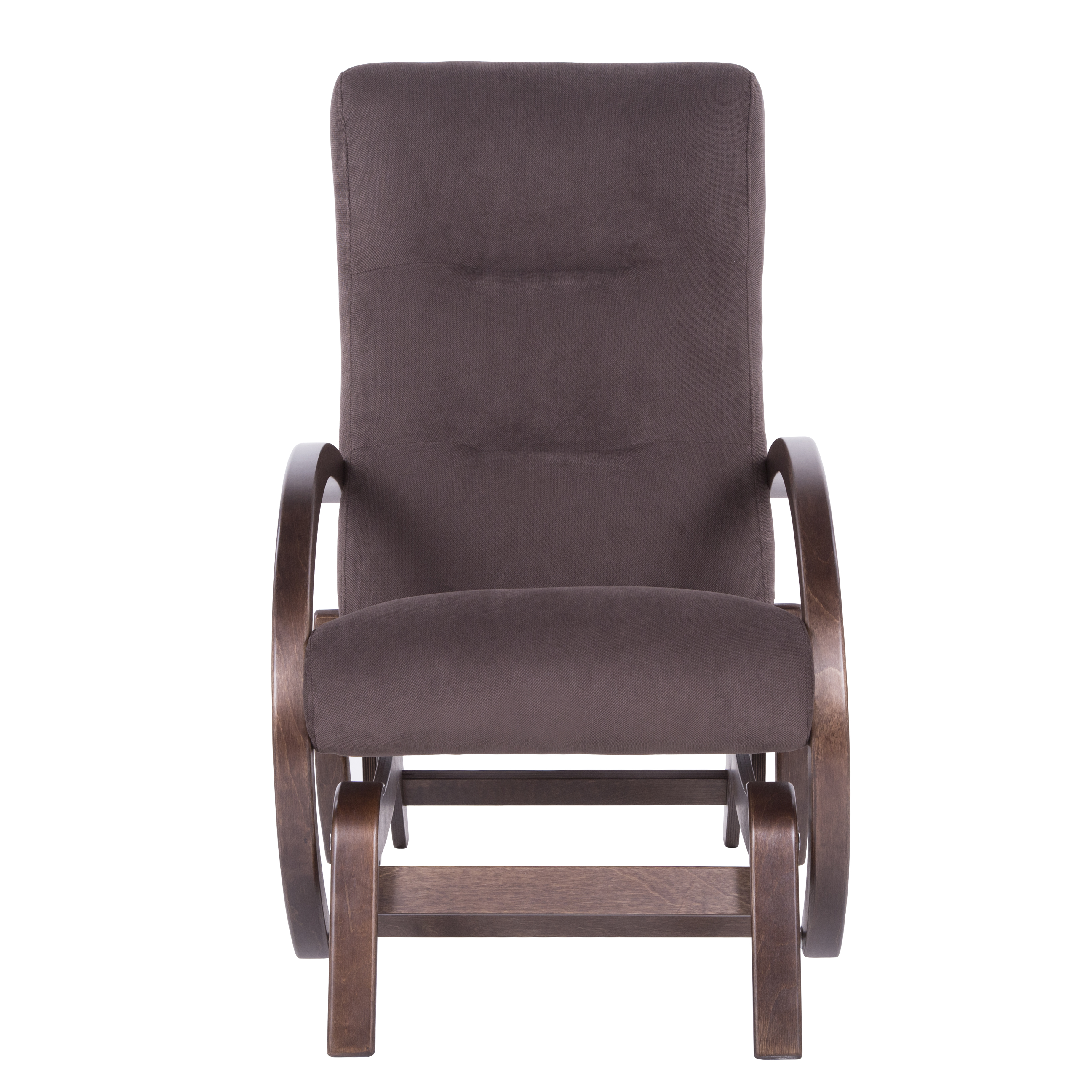 кресло-качалка глайдер Мэтисон Грей браун каркас Орех