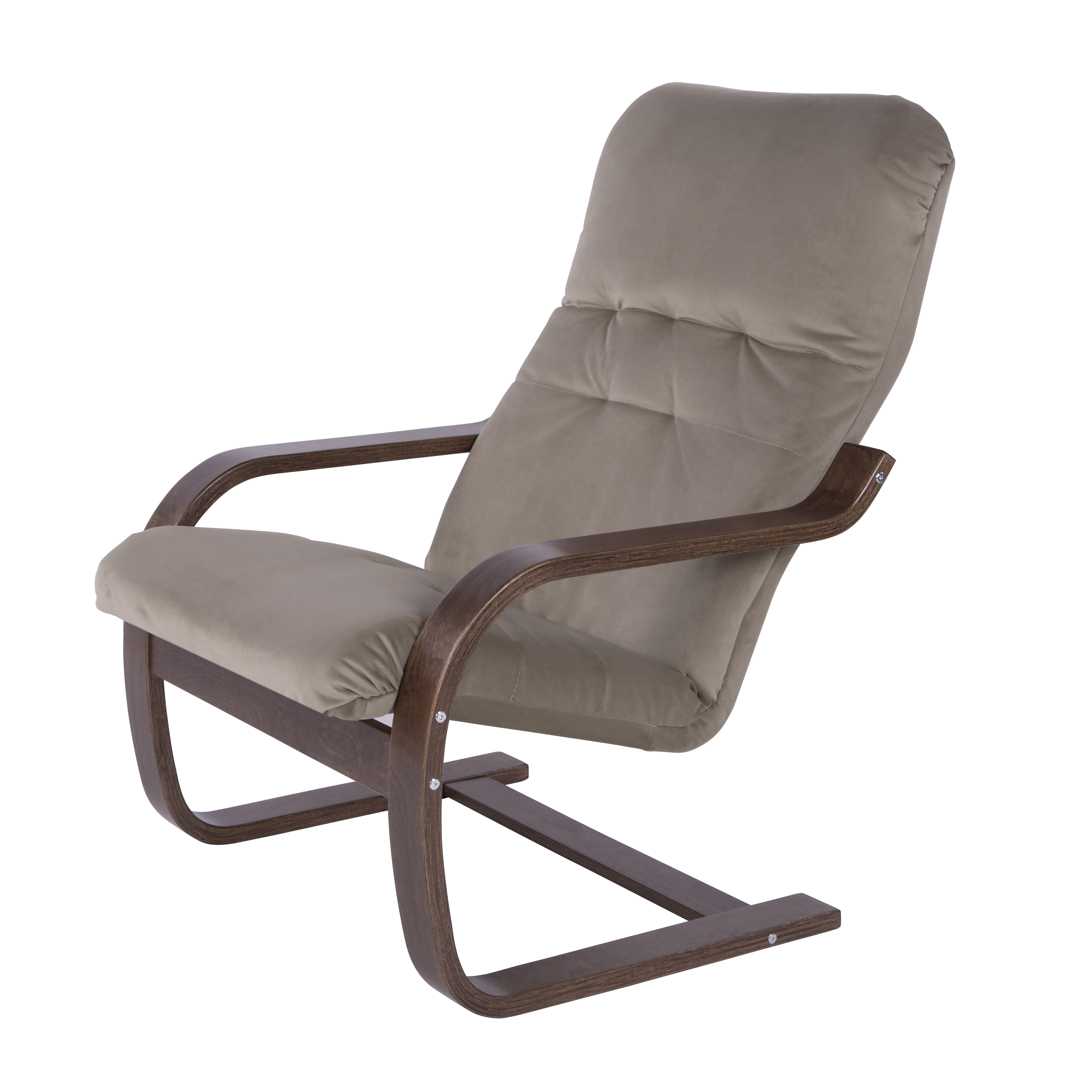 кресло Сайма фреш 04 бежевый каркас Орех