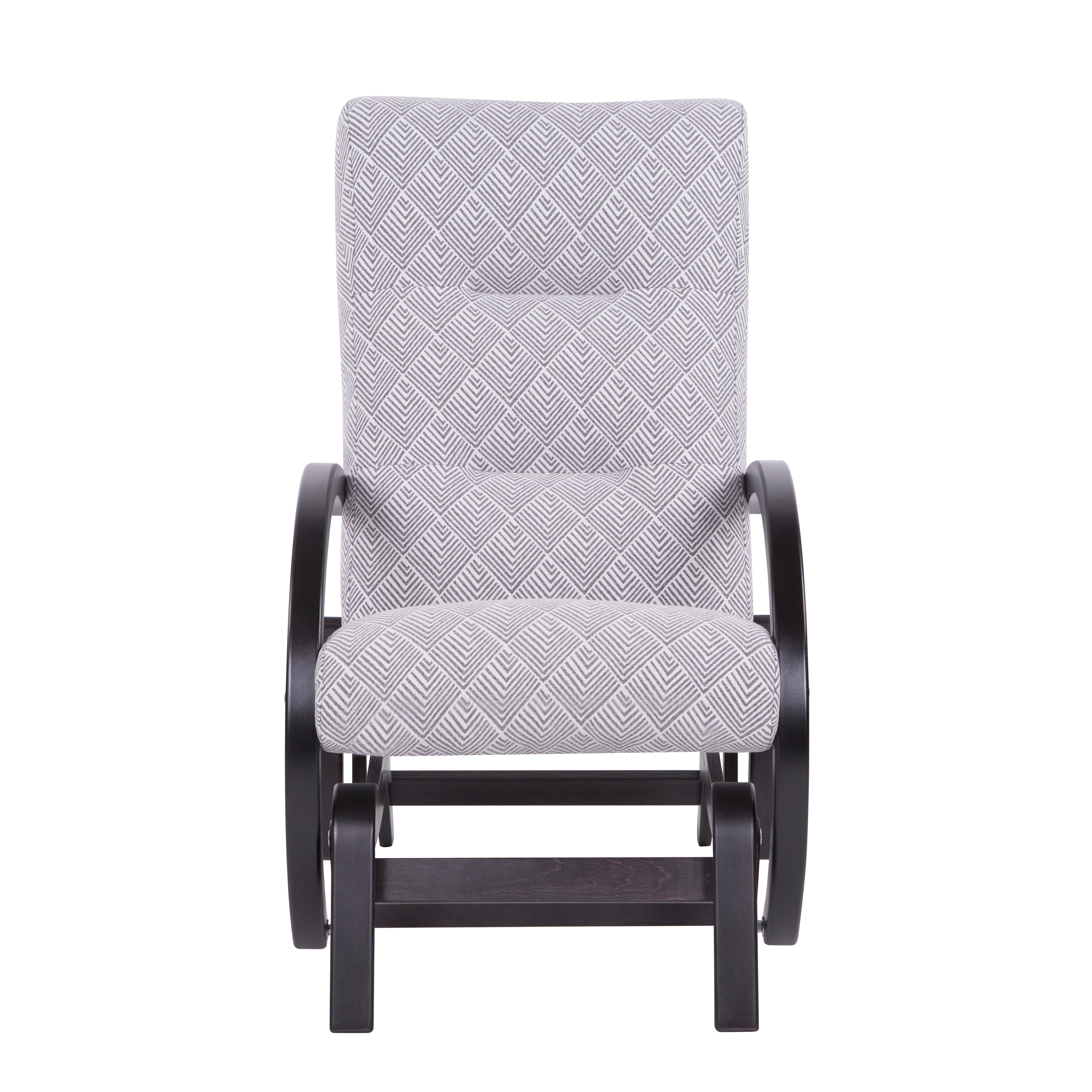 кресло-качалка глайдер Мэтисон Лофт 01 серый каркас Венге структура