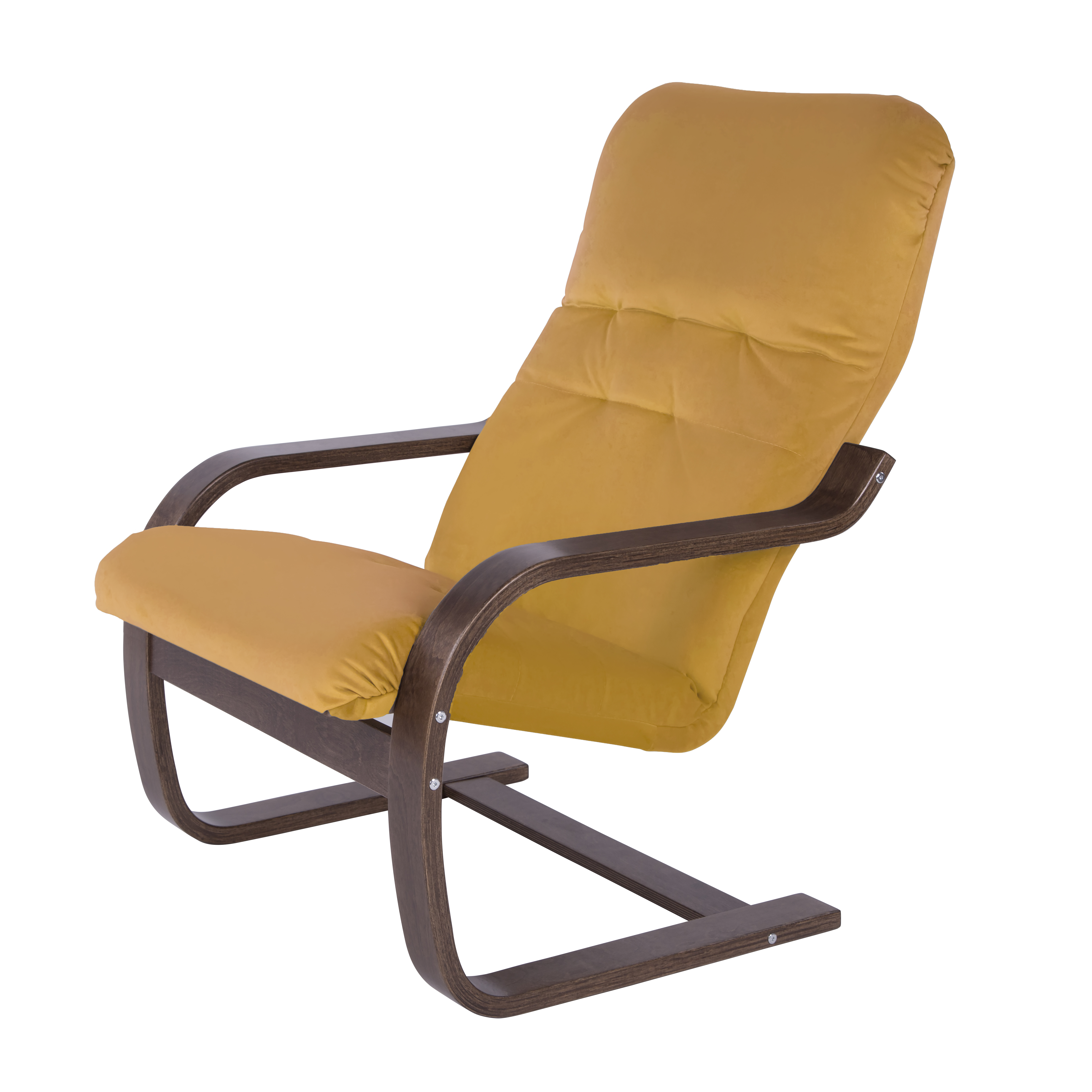 кресло Сайма фреш 23 охра каркас Орех