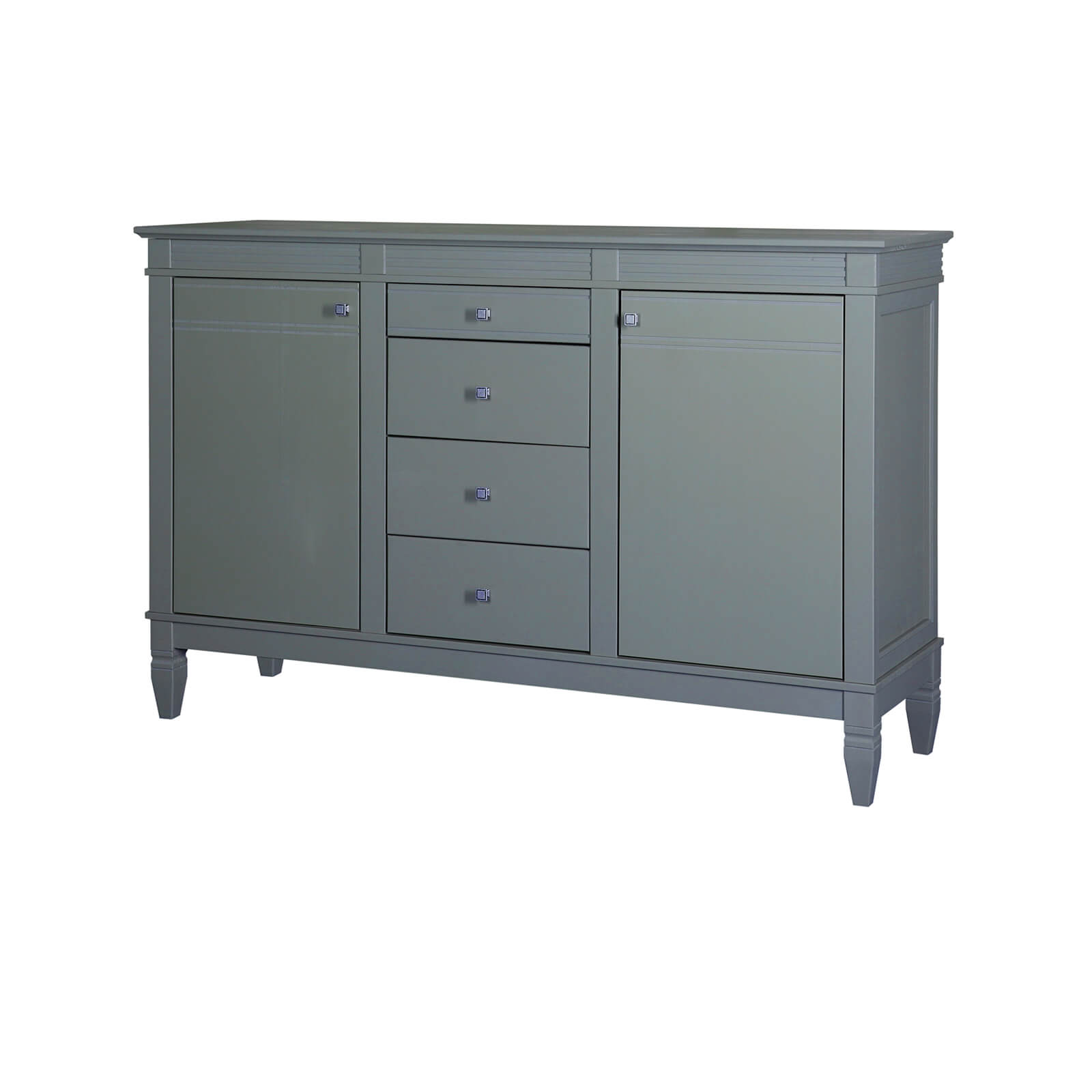 Комод с 4 ящиками серый Ольса 324 (серый 7042)