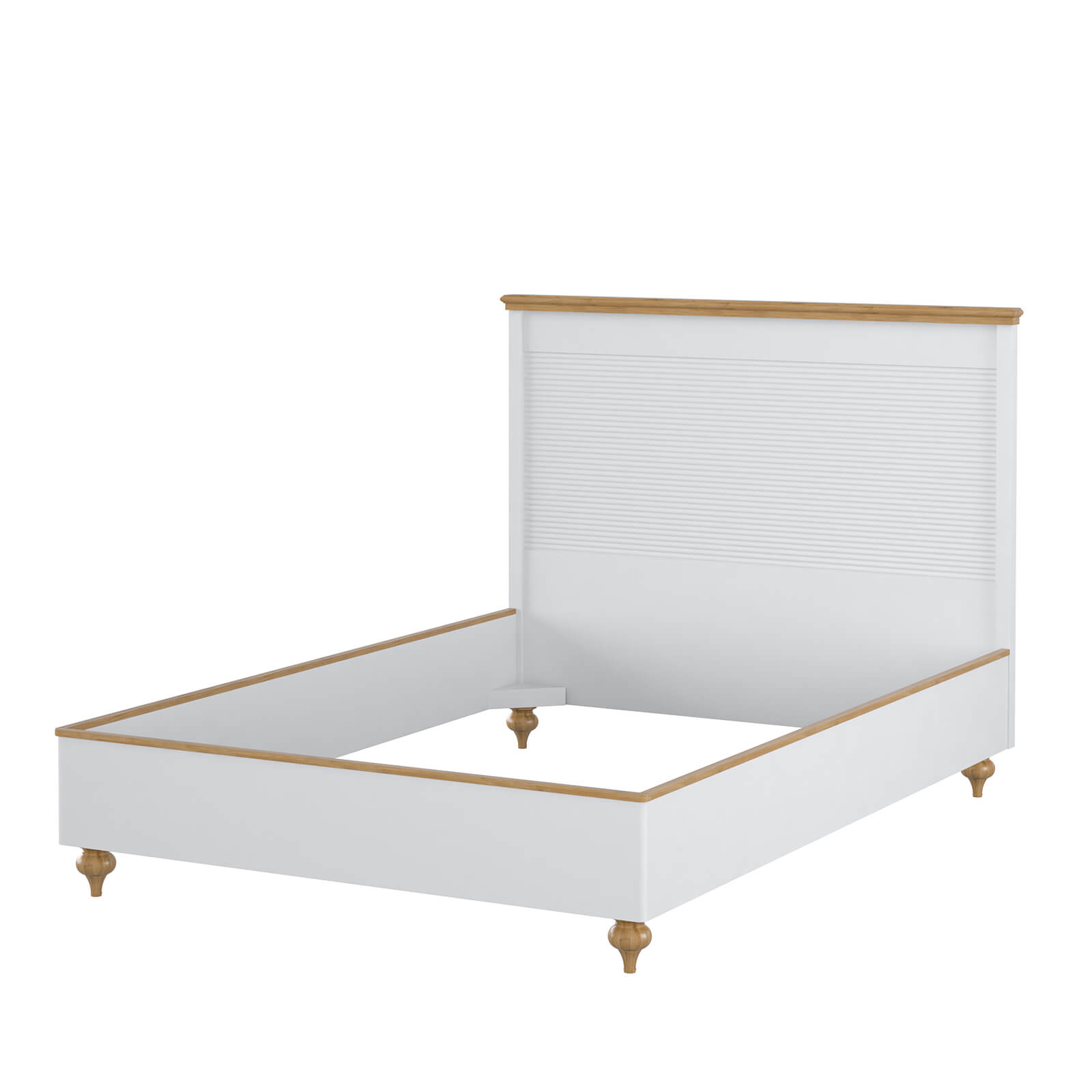 Кровать белая сосна "Рандеву" 1800 (белый лак/антик-24)