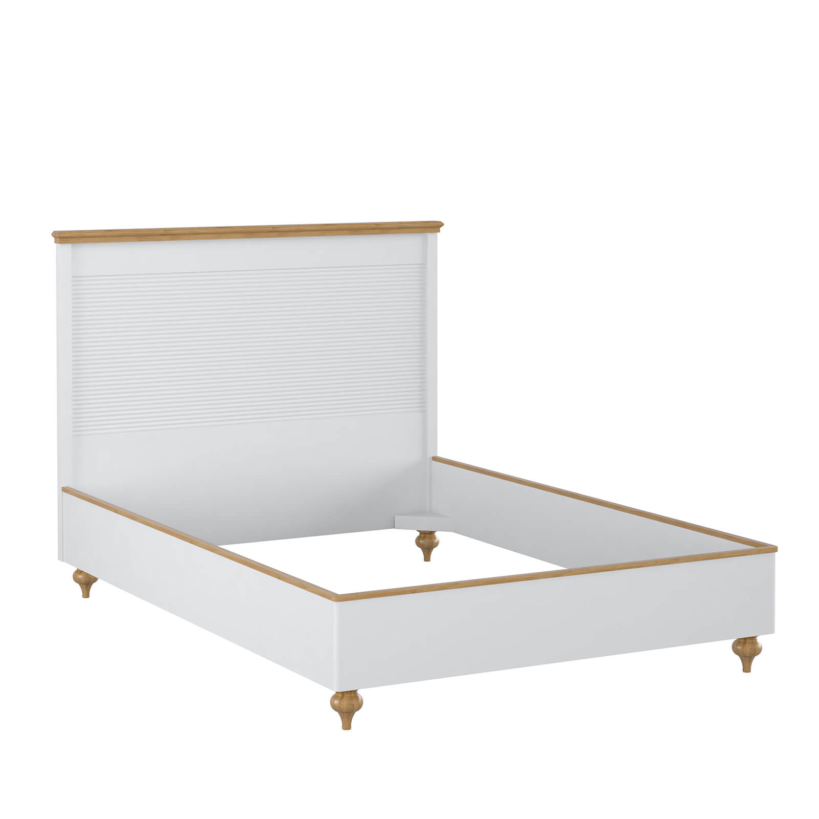 Кровать белая сосна "Рандеву" 1800 (белый лак/антик-24)