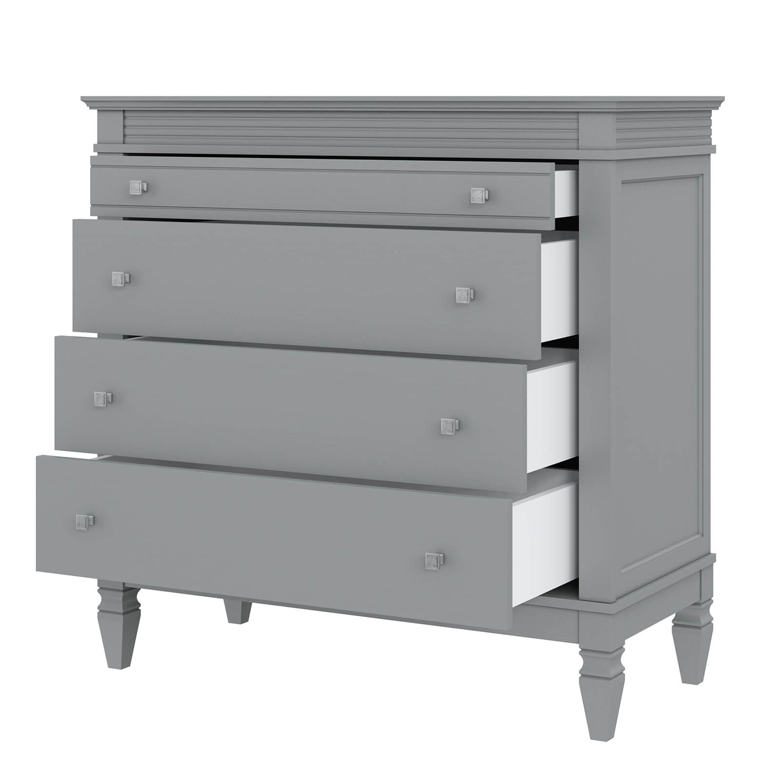 (1.1.1) Комод с 4 ящиками Ольса 204 (серый 7042)