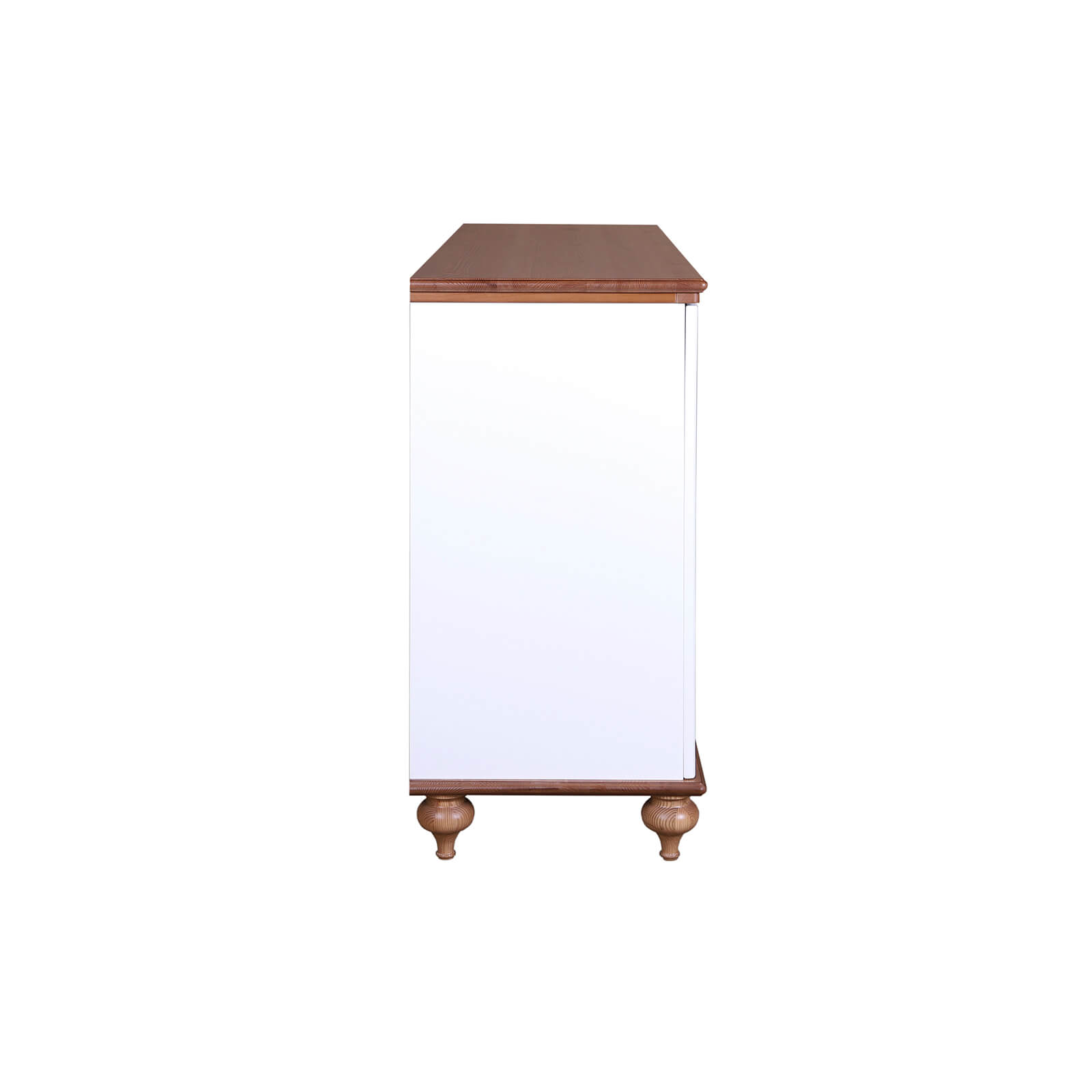 Комод с 4 ящиками белый "Рандеву" 324 (белый лак/антик-24)