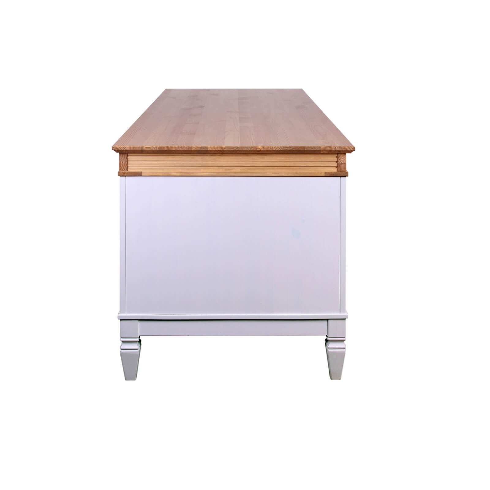 Стол письменный 6 ящиков "Ольса" 206 (белый лак/антик 24)