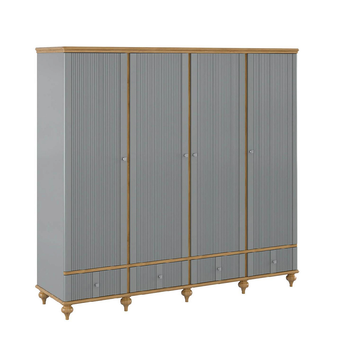 Шкаф для одежды "Рандеву" 44 (серый 7042/антик-24)