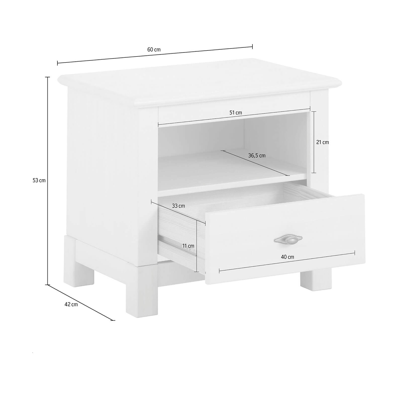 Тумба прикроватная "Рауна" 01 (бейц/масло)