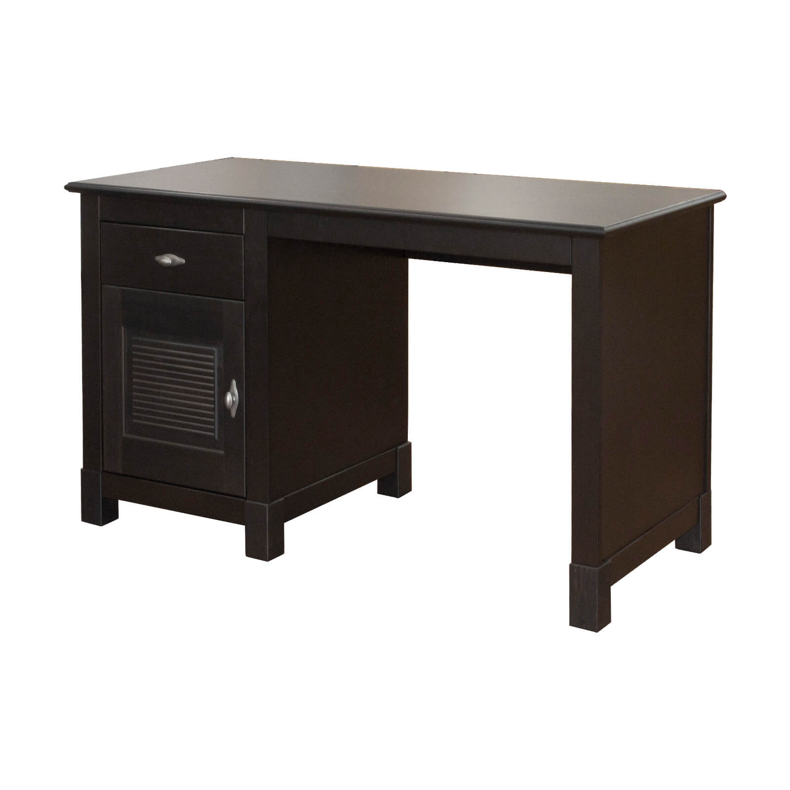 Стол письменный черный "Рауна" 11 1-тумбовый (колониал)