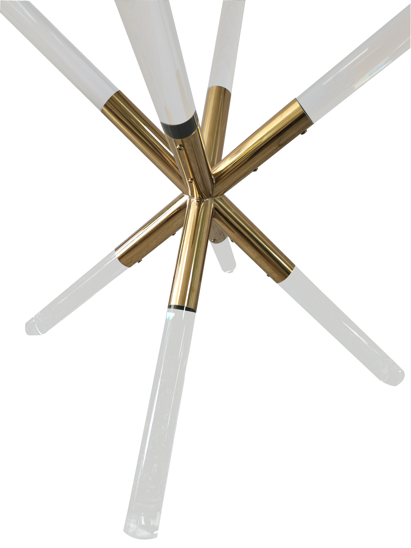 Стол обеденный Брайт MH-08DT, 110x110 см, прозрачный