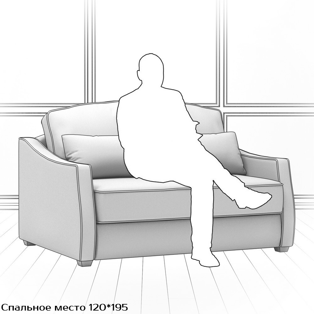 Диван Infante DIf-I-160-K03-KaB03-0402