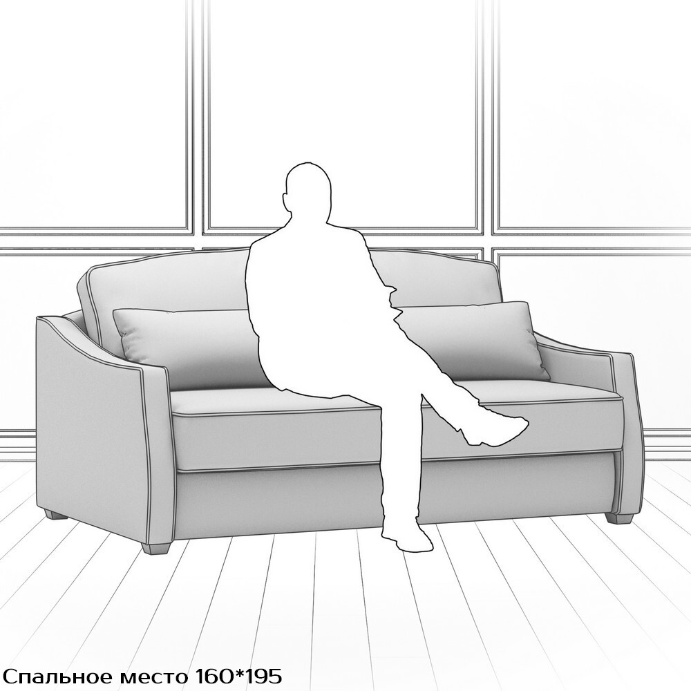 Диван Infante DIf-I-160-K03-KaB03-0402