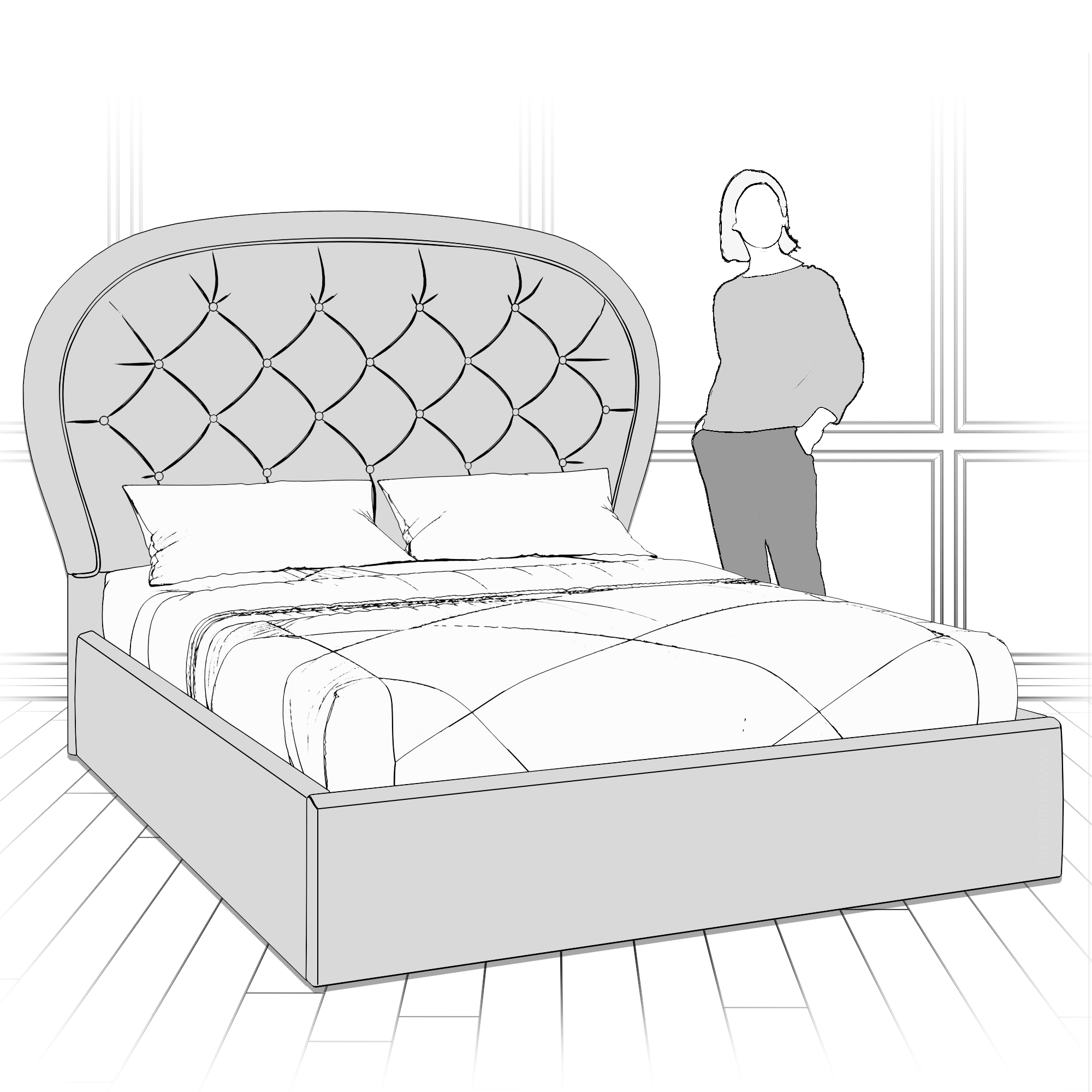 Кровать с подъемным механизмом K50-1200-B05